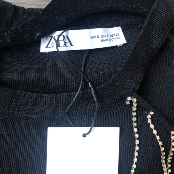 Zara crop shoulder black sweater - Picture 5 of 8